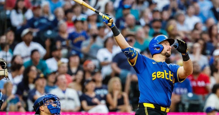 Raleigh’s historic homer, Young’s mammoth blast power Mariners past Rangers