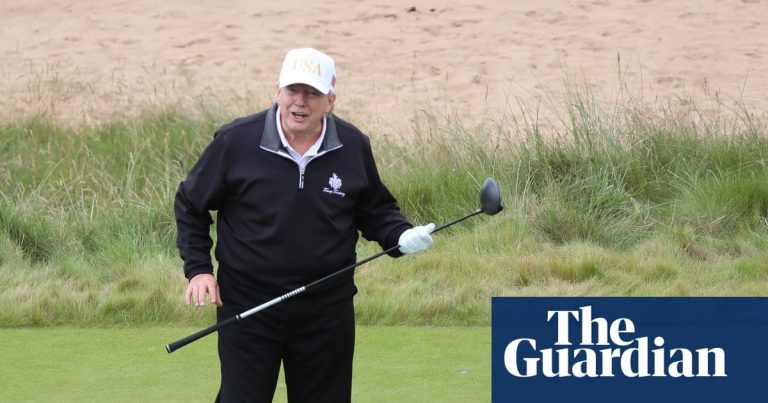 ‘Dodgy looking’ clip of Trump playing golf in Scotland sparks cheating debate