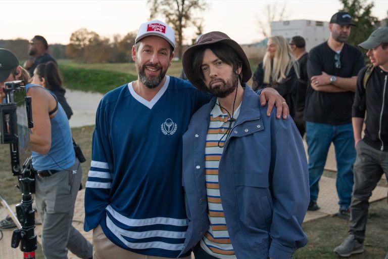 Watch Eminem’s Hilarious Outtakes From ‘Happy Gilmore 2’: ‘Put Some Respect on My Name, B—h’