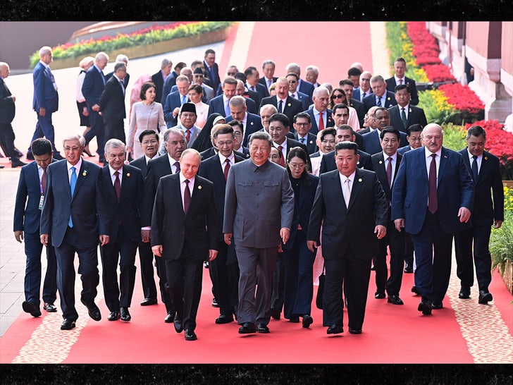 Chinese President Xi Jinping Vladimir Putin Kim Jong Un AP