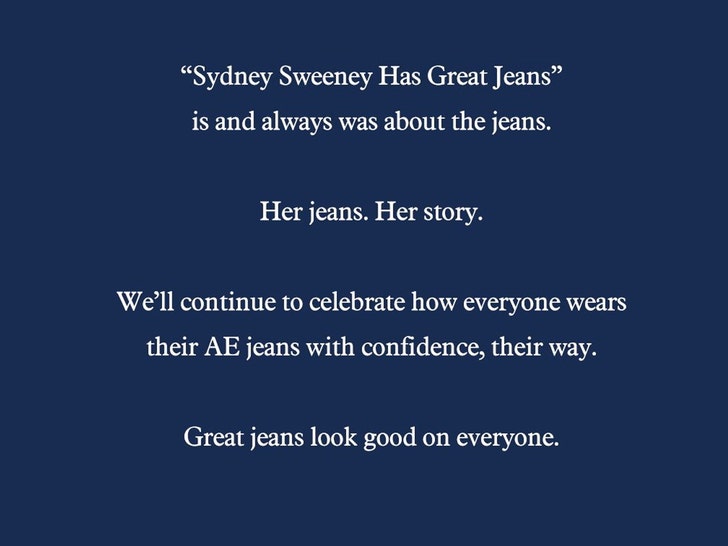 american eagle comment on sydney sweeney