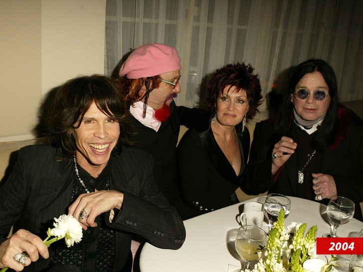 Steven Tyler, Sharon Osbourne and Ozzy Osbourne getty sub swipe 2