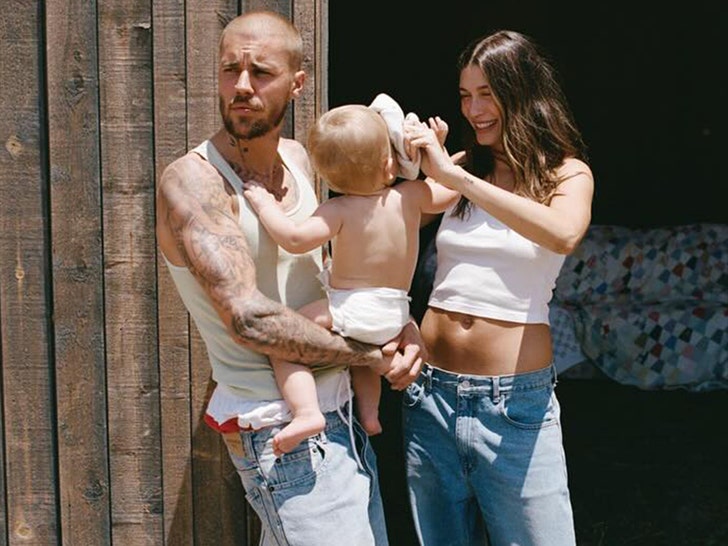 justin and hailey bieber with son Jack Blues insta 1