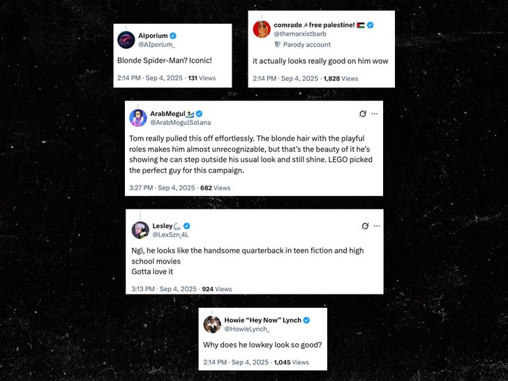 blonde spider man tom holland reactions x 1