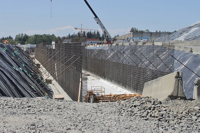 Spring District/120th Station construction