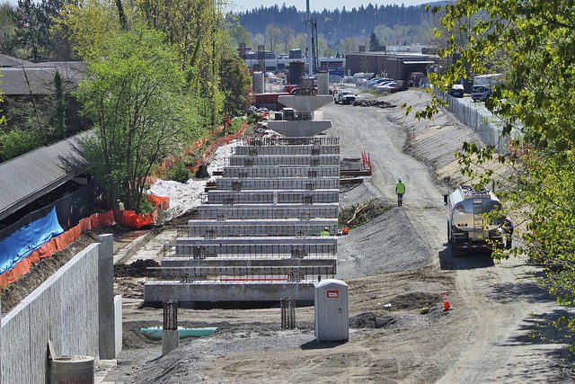 East Link construction along ERC