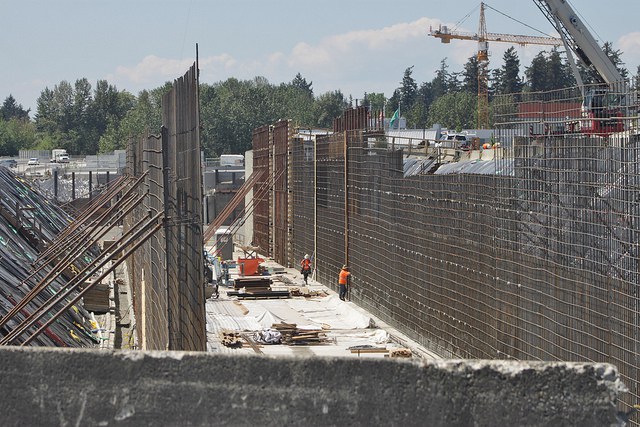 Spring District/120th Station construction