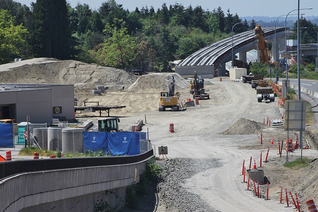 Overlake Village Station construction