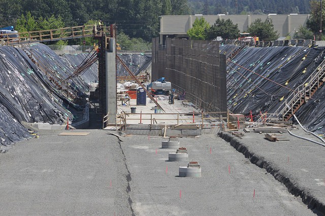 Spring District/120th Station construction