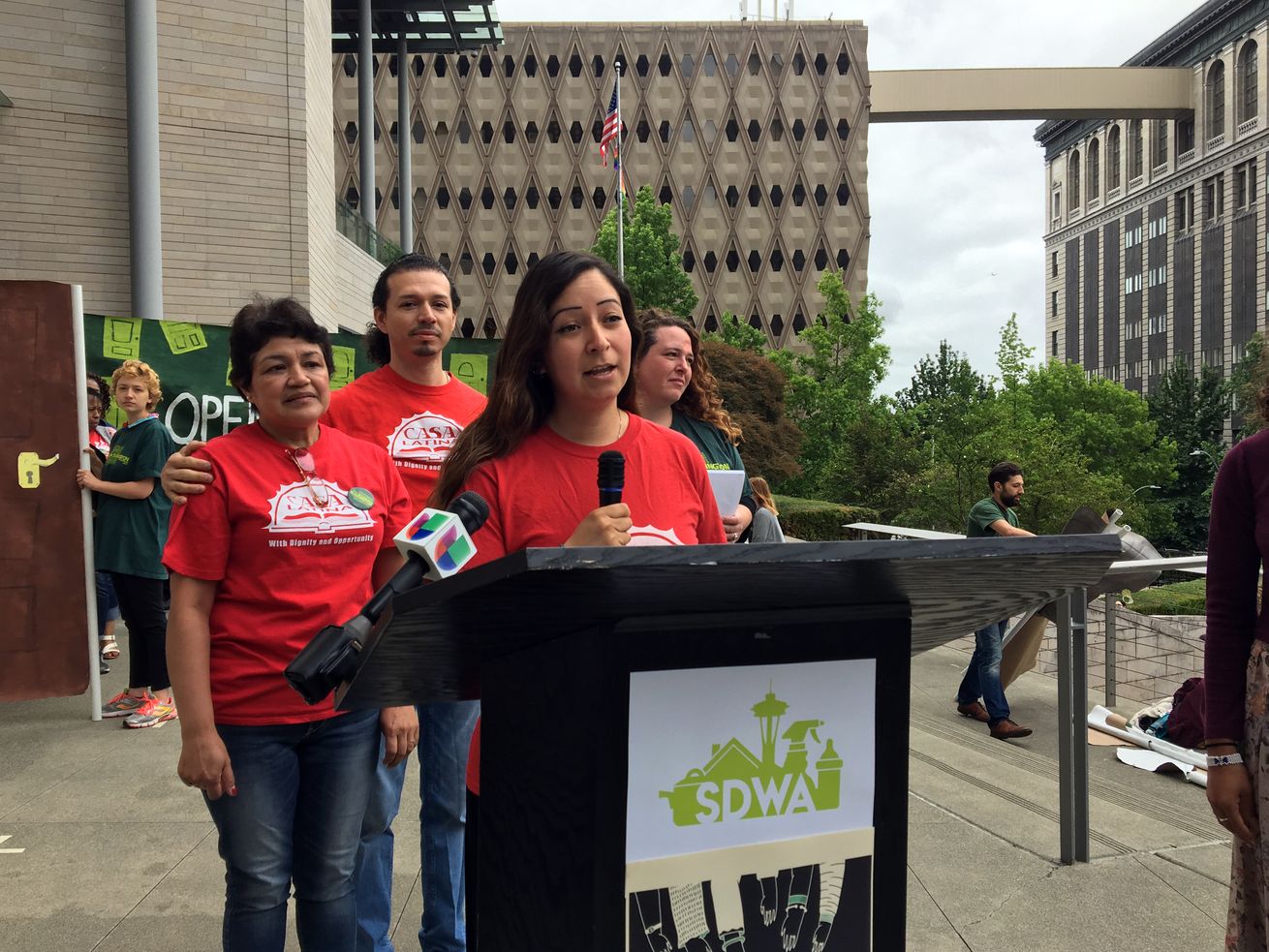 Rocio Burgos, 34, made $60 for 11 hours of work as a house cleaner in Seattle.  