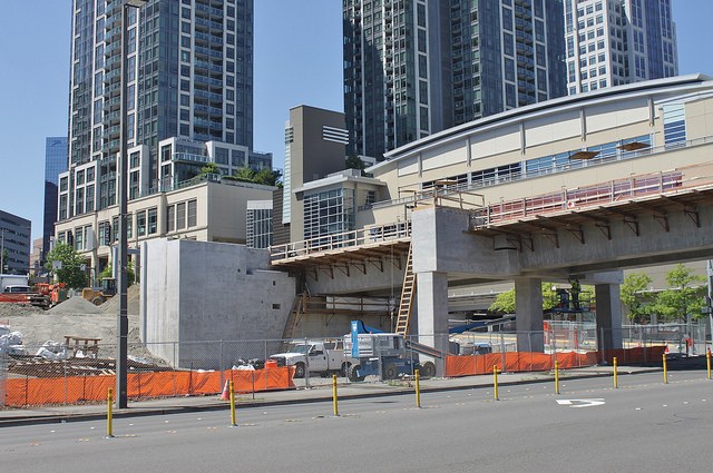 Link construction over 112th Avenue